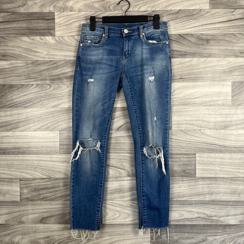 BLANKNYC Jeans Women's‎ Size 25 Blue Denim the Reade Classic Skinny Distressed
